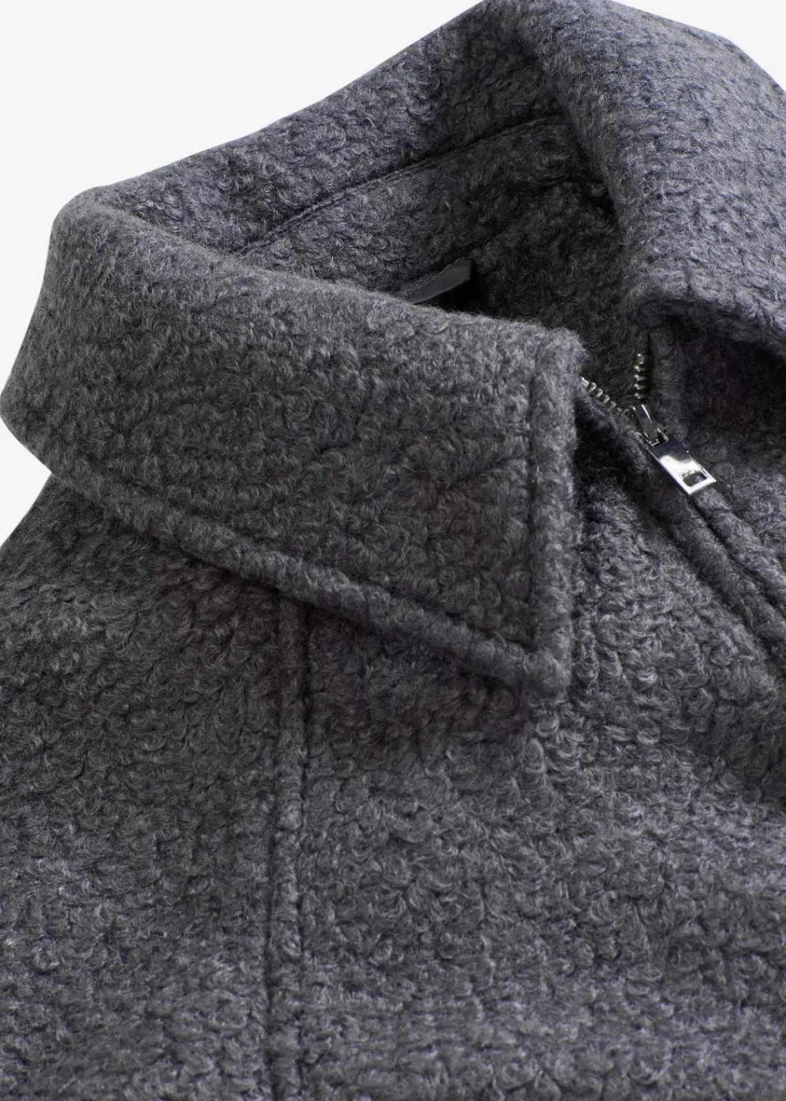 bonprix Jacken & Mäntel|Bekleidung·Hosen^Blouson aus softem Bouclé schiefergrau