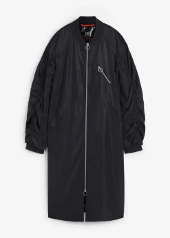 bonprix Nachhaltigere Materialien|Jacken & Mäntel^Blouson-Mantel mit Strickkragen schwarz