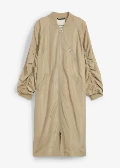 bonprix Bekleidung·Hosen|Jacken & Mäntel^Blouson-Mantel mit Strickkragen new khaki