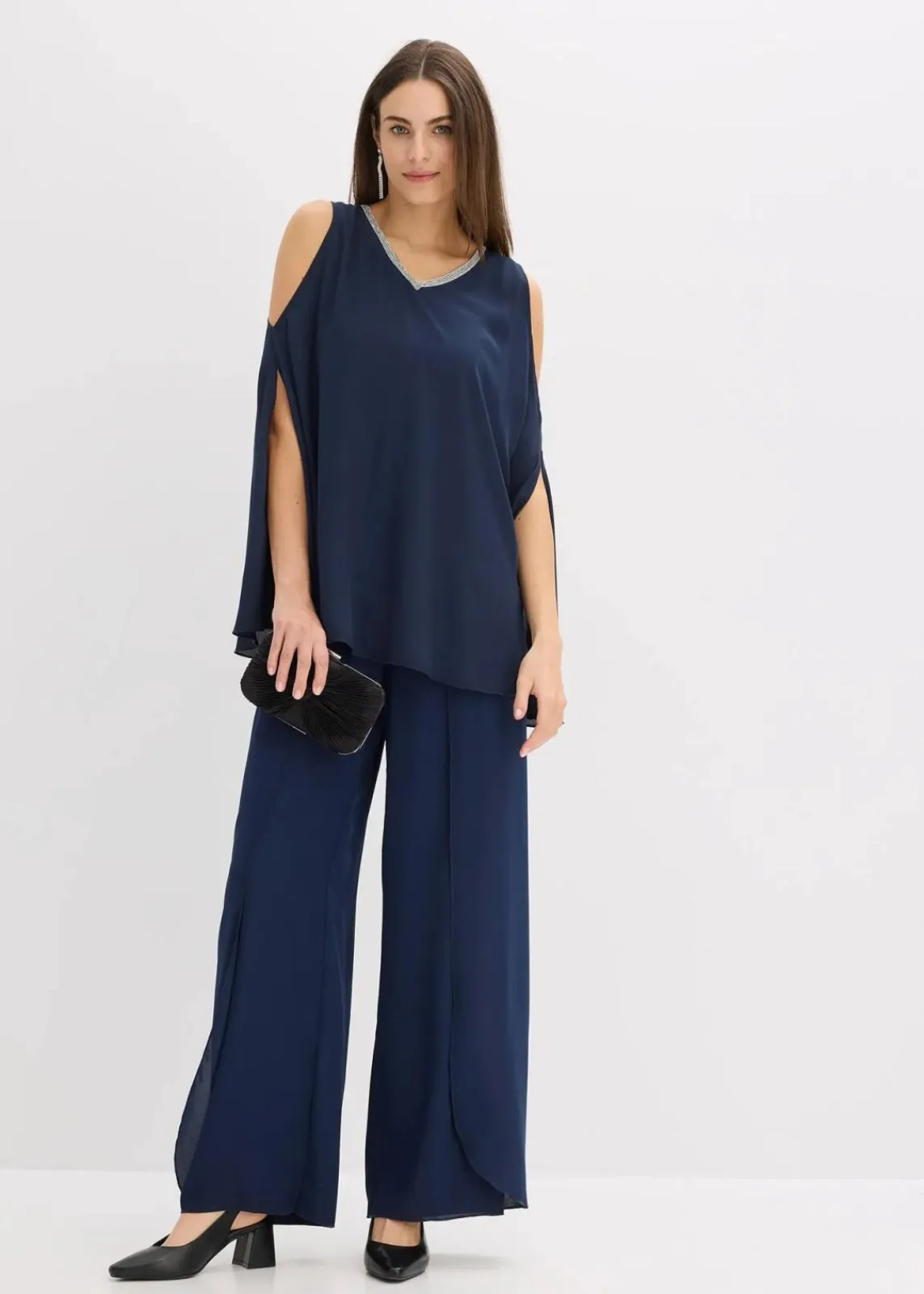 bonprix Festliche Mode|Blusen & Tuniken^Bluse dunkelblau