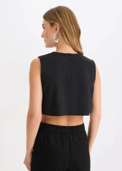 bonprix Bekleidung·Jacken & Mäntel|Blusen & Tuniken^Bluse aus Baumwolle schwarz