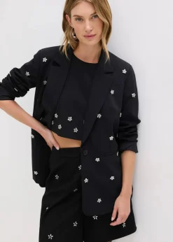 bonprix Bekleidung·Jacken & Mäntel|Blusen & Tuniken^Bluse aus Baumwolle schwarz