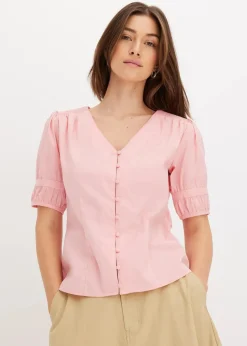 bonprix Bekleidung·Jacken & Mäntel|Blusen & Tuniken^Bluse aus Baumwoll-Mix softrosa