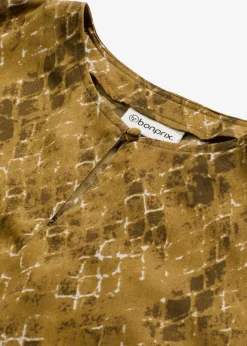 bonprix Bekleidung·Jacken & Mäntel|Nachhaltigere Materialien^Bluse aus fließendem Satin erdoliv/mistelgrün bedruckt