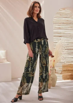 bonprix Bekleidung·Jacken & Mäntel|Blusen & Tuniken^Bluse aus fließender Viskose schwarz