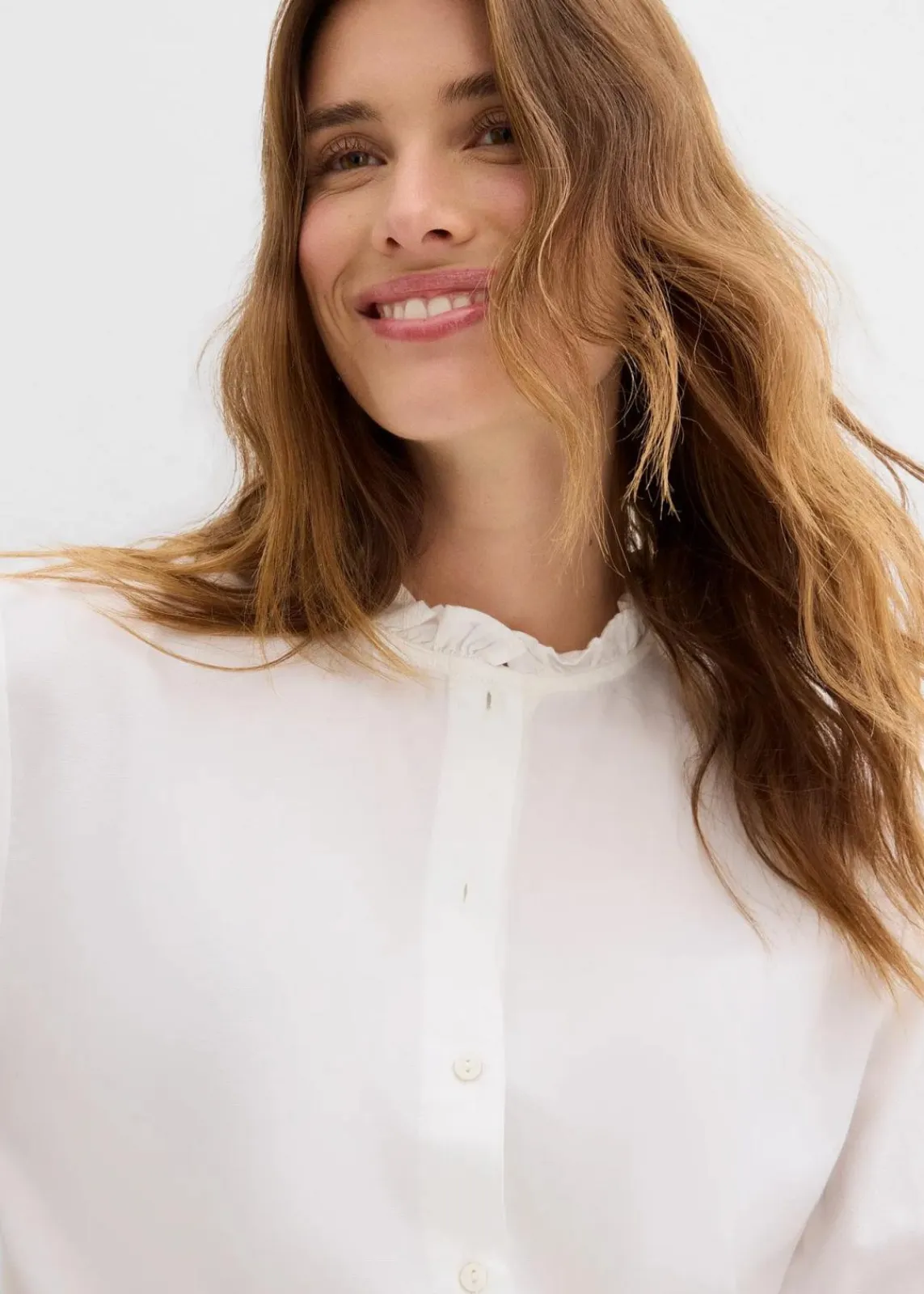 bonprix Blusen & Tuniken|Bekleidung·Jacken & Mäntel^Bluse aus reiner Baumwolle weiß