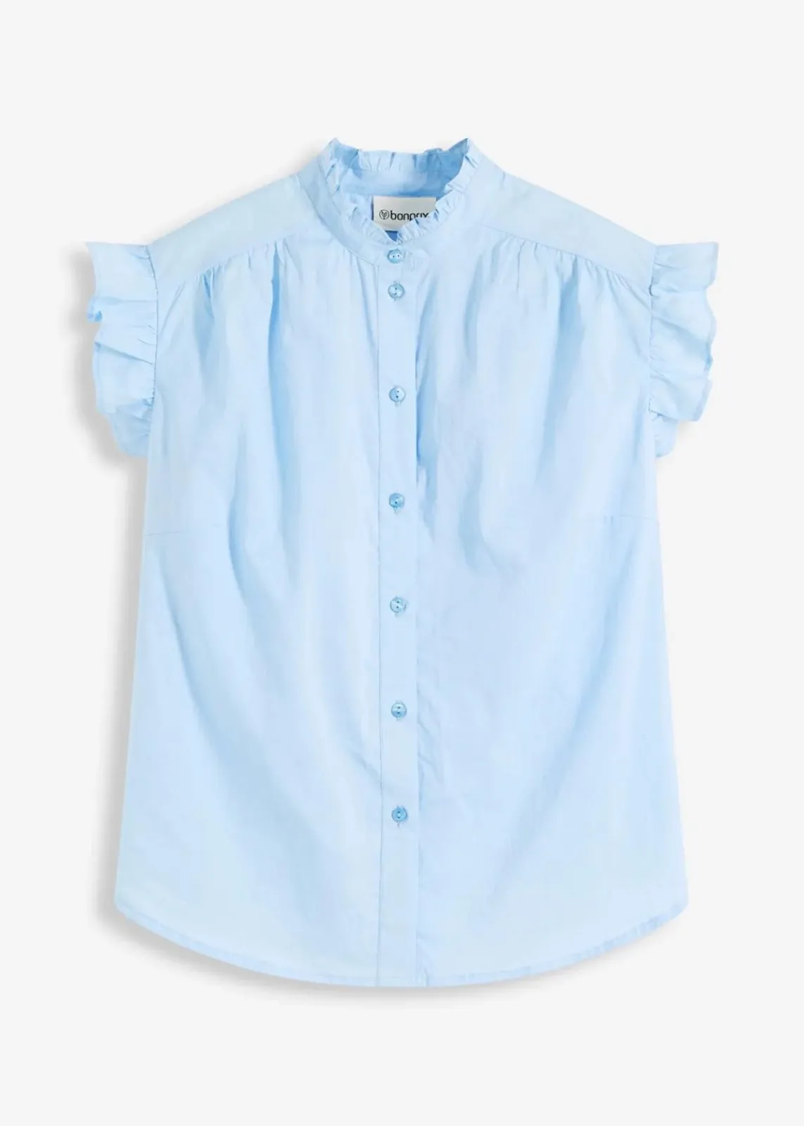 bonprix Bekleidung·Jacken & Mäntel|Blusen & Tuniken^Bluse aus reiner Baumwolle hellblau