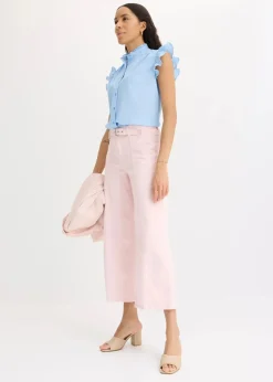 bonprix Bekleidung·Jacken & Mäntel|Blusen & Tuniken^Bluse aus reiner Baumwolle hellblau