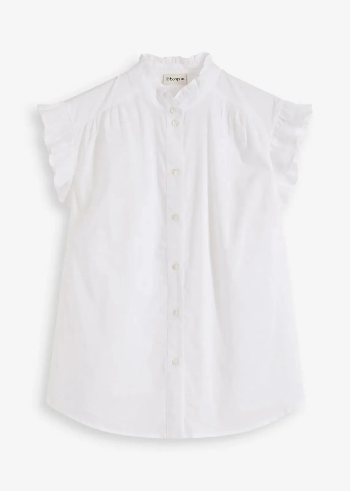 bonprix Blusen & Tuniken|Bekleidung·Jacken & Mäntel^Bluse aus reiner Baumwolle weiß