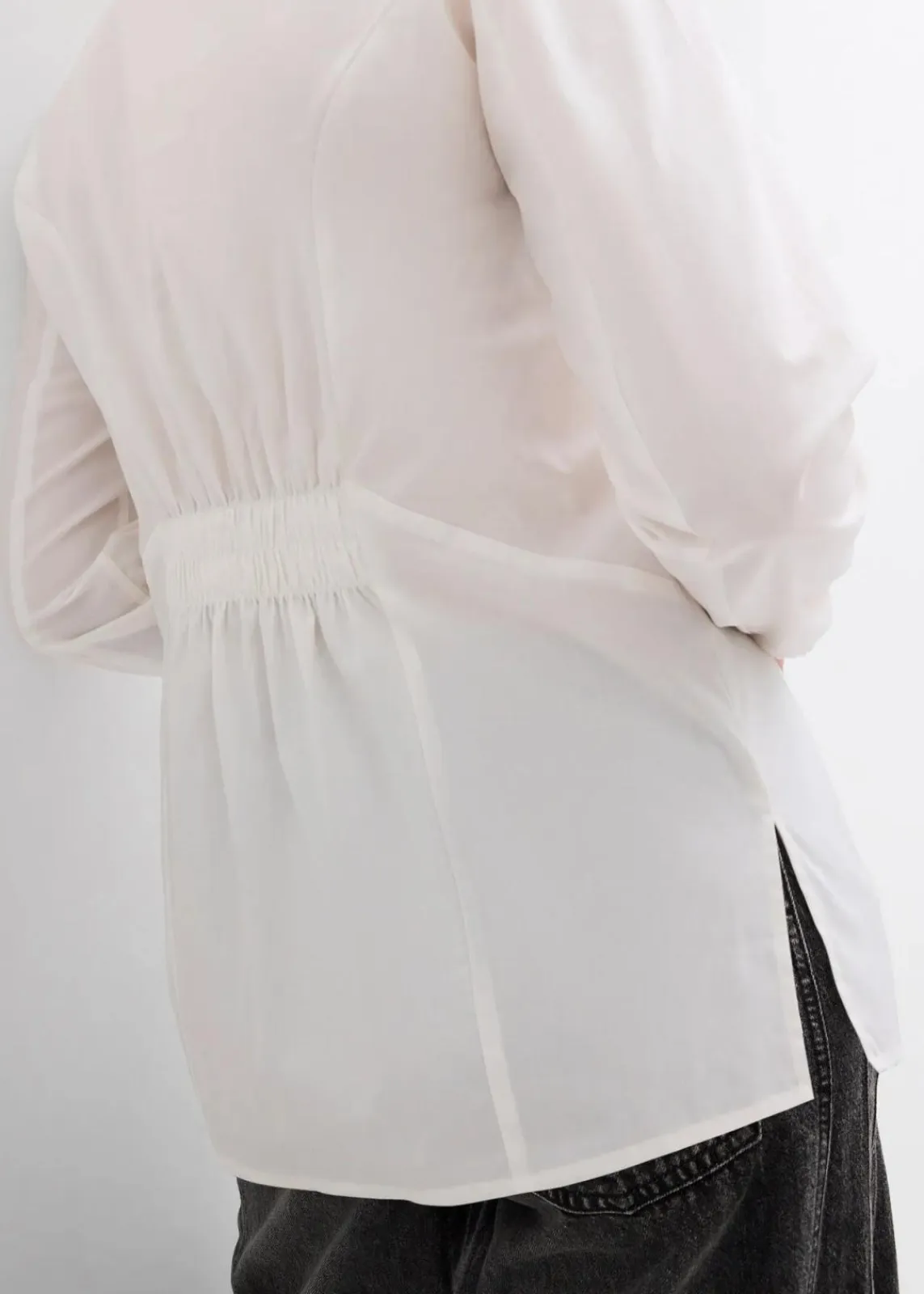 bonprix Bekleidung·Jacken & Mäntel|Blusen & Tuniken^Bluse aus reiner Baumwolle wollweiß