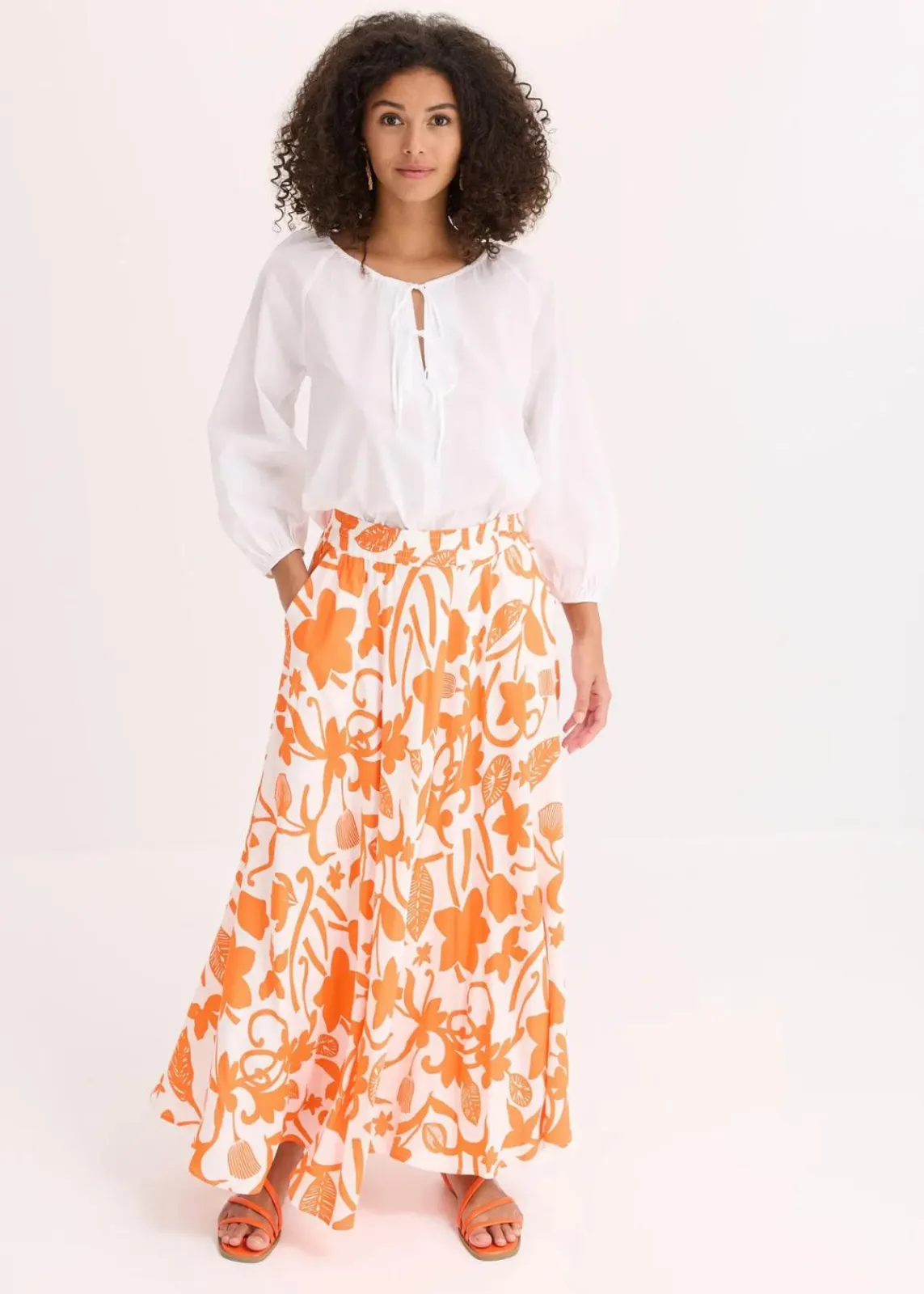 bonprix Blusen & Tuniken|Bekleidung·Jacken & Mäntel^Bluse aus reiner Bio-Baumwolle weiß