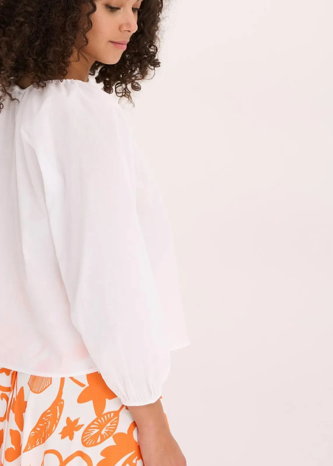 bonprix Blusen & Tuniken|Bekleidung·Jacken & Mäntel^Bluse aus reiner Bio-Baumwolle weiß