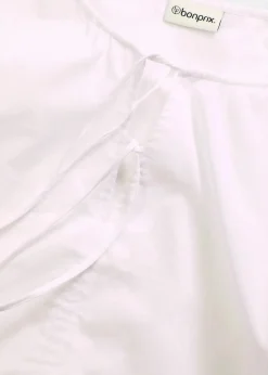 bonprix Blusen & Tuniken|Bekleidung·Jacken & Mäntel^Bluse aus reiner Bio-Baumwolle weiß
