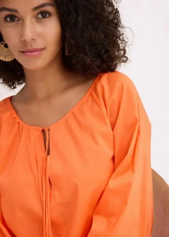 bonprix Blusen & Tuniken|Bekleidung·Jacken & Mäntel^Bluse aus reiner Bio-Baumwolle mango