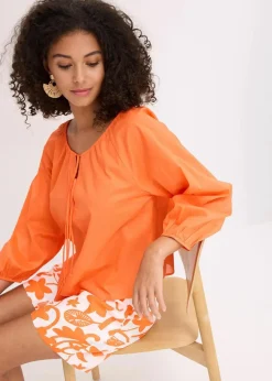 bonprix Blusen & Tuniken|Bekleidung·Jacken & Mäntel^Bluse aus reiner Bio-Baumwolle mango