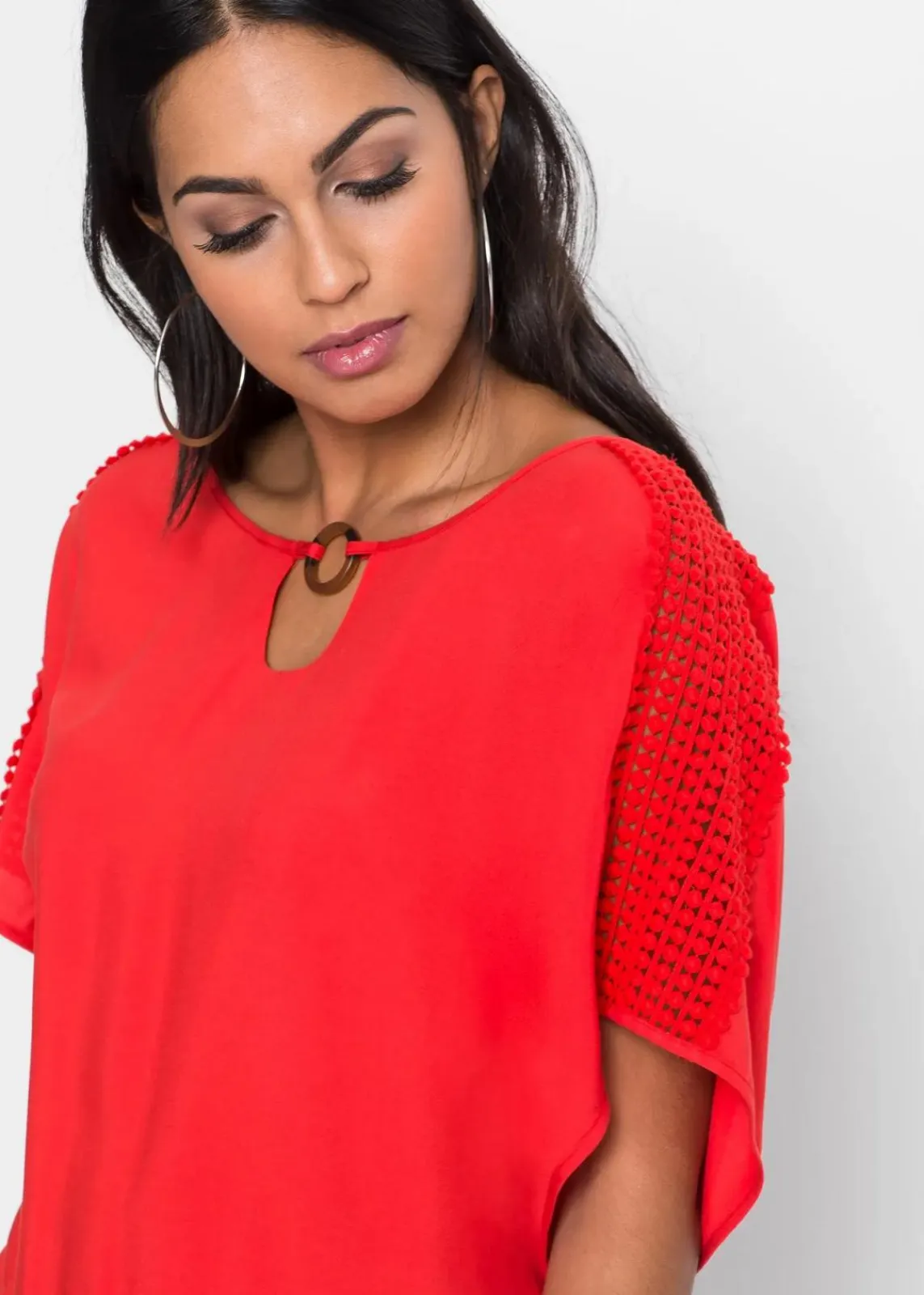 bonprix Nachhaltigere Materialien|Blusen & Tuniken^Bluse aus reiner Viskose erdbeere