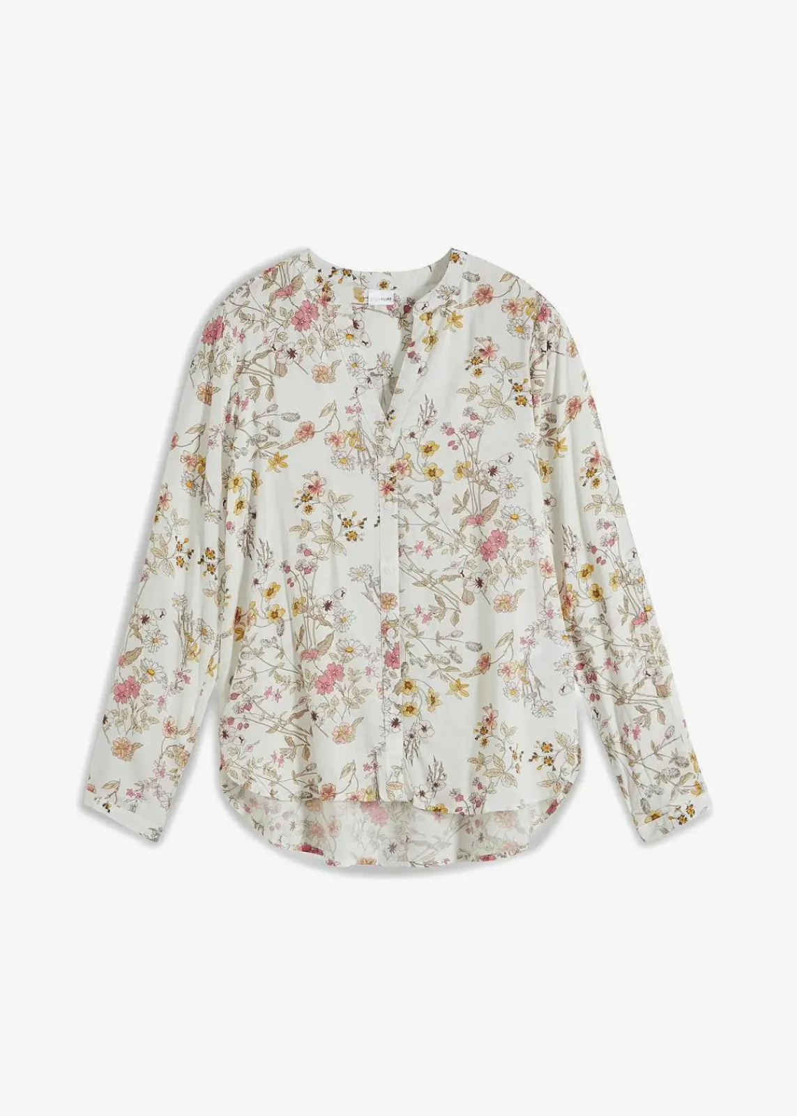 bonprix Bekleidung·Jacken & Mäntel|Nachhaltigere Materialien^Bluse aus reiner Viskose wollweiß geblümt