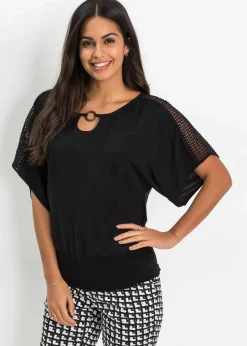 bonprix Nachhaltigere Materialien|Blusen & Tuniken^Bluse aus reiner Viskose schwarz