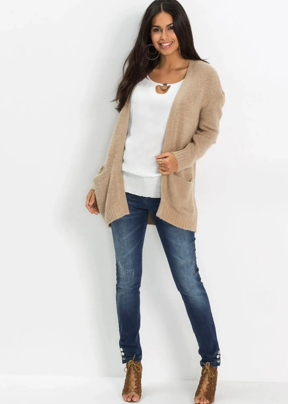 bonprix Blusen & Tuniken|Nachhaltigere Materialien^Bluse aus reiner Viskose wollweiß