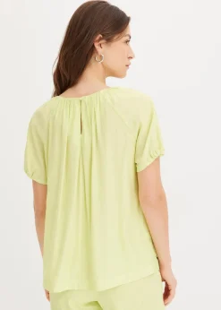bonprix Bekleidung·Jacken & Mäntel|Blusen & Tuniken^Bluse aus strukturiertem Crinkle mintgrün