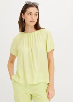 bonprix Bekleidung·Jacken & Mäntel|Blusen & Tuniken^Bluse aus strukturiertem Crinkle mintgrün