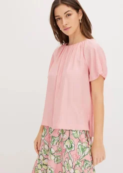bonprix Shirts & Tops|Blusen & Tuniken^Bluse aus strukturiertem Crinkle softrosa