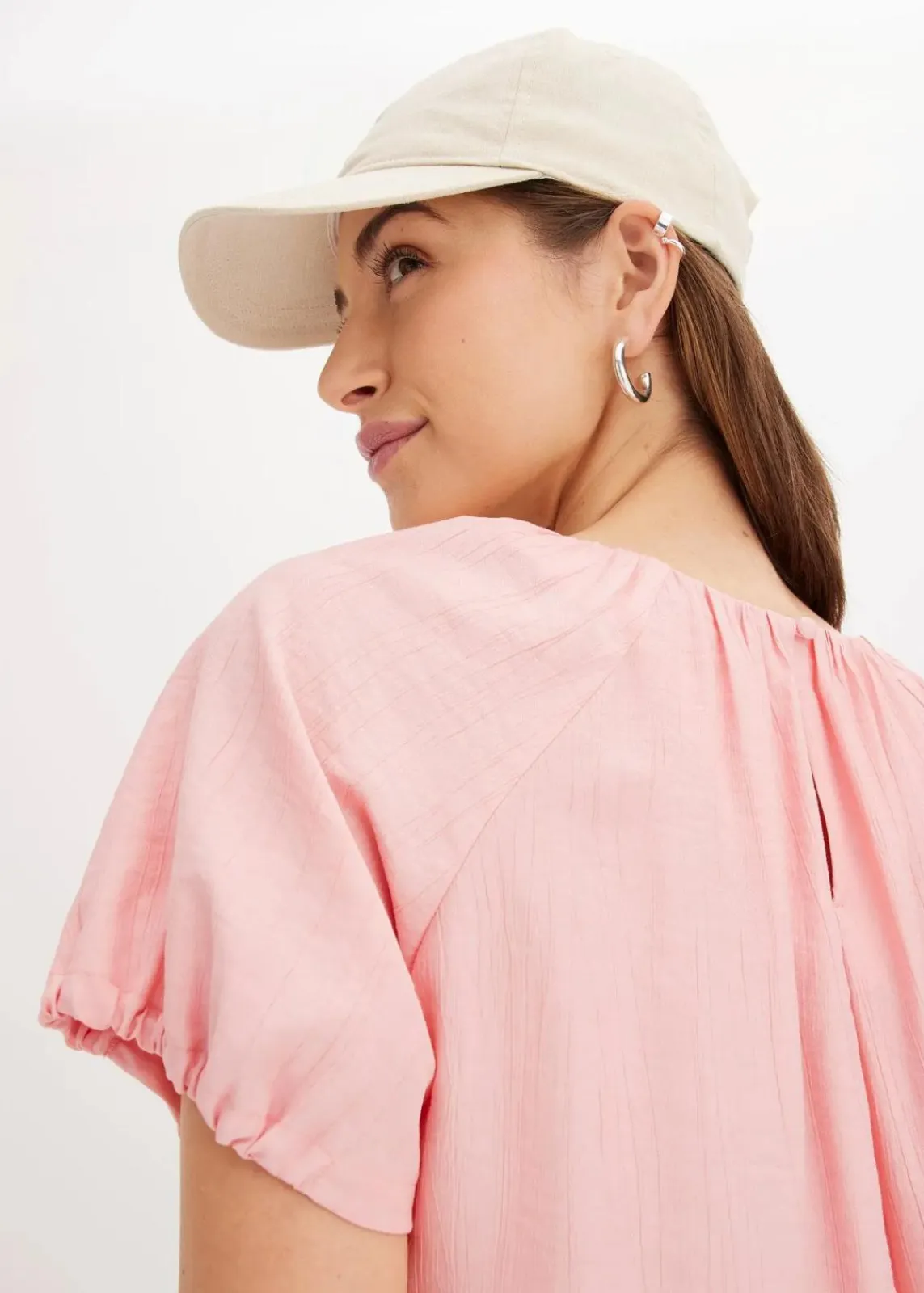 bonprix Shirts & Tops|Blusen & Tuniken^Bluse aus strukturiertem Crinkle softrosa