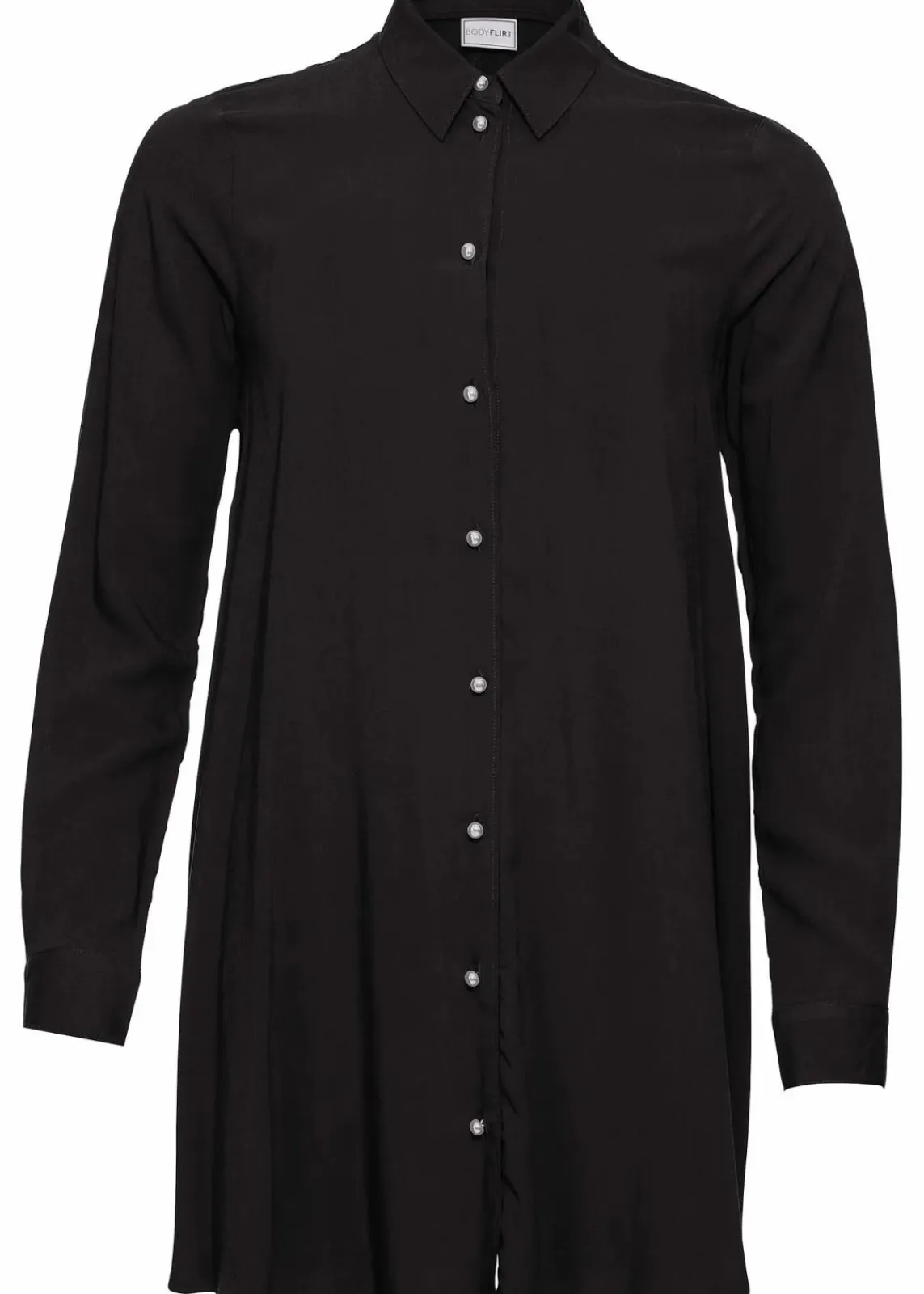 bonprix Bekleidung·Jacken & Mäntel|Blusen & Tuniken^Bluse mit Perlenknopfleiste schwarz