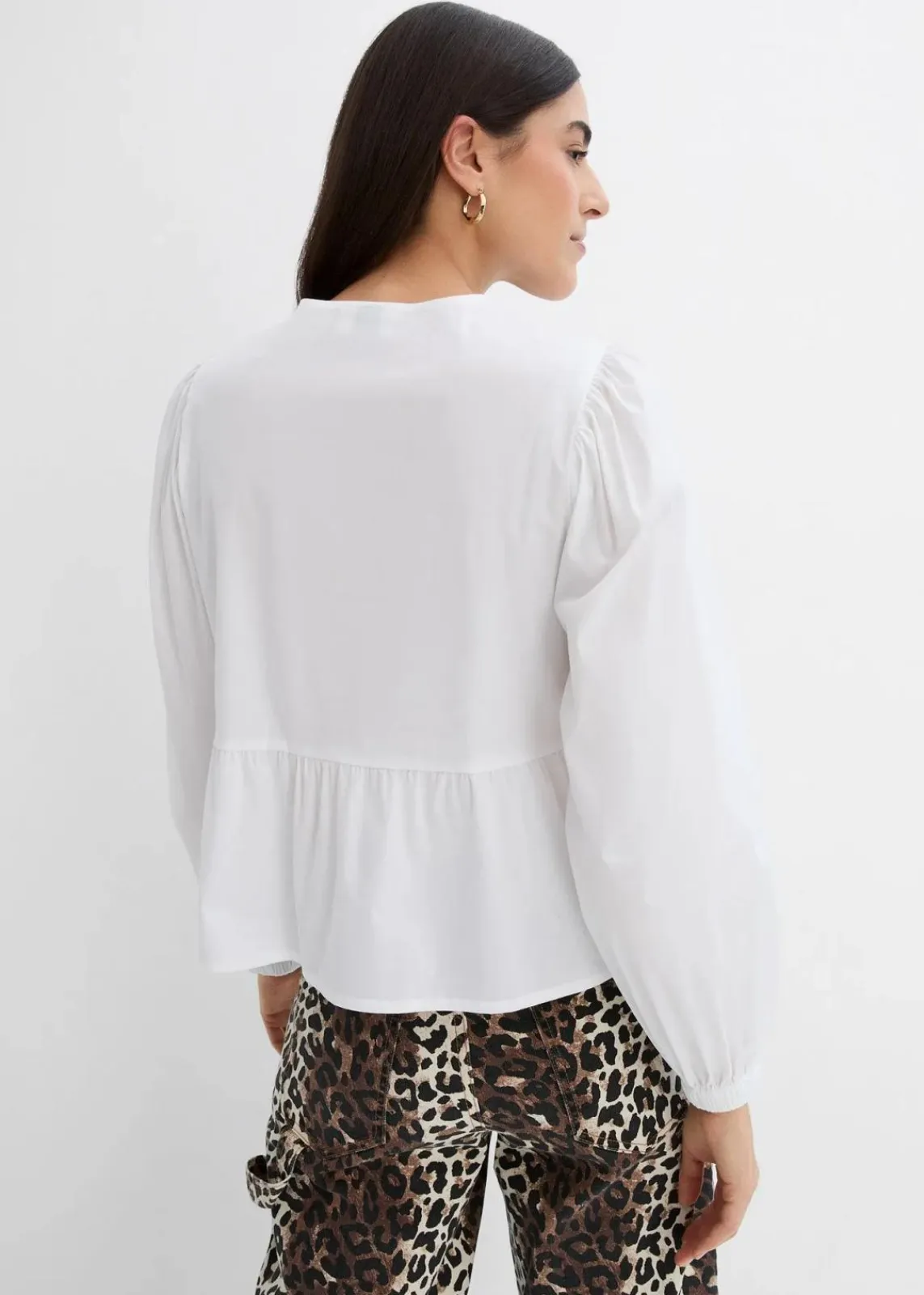 bonprix Blusen & Tuniken|Bekleidung·Jacken & Mäntel^Bluse mit Schleifendetails weiß