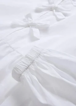 bonprix Blusen & Tuniken|Bekleidung·Jacken & Mäntel^Bluse mit Schleifendetails weiß