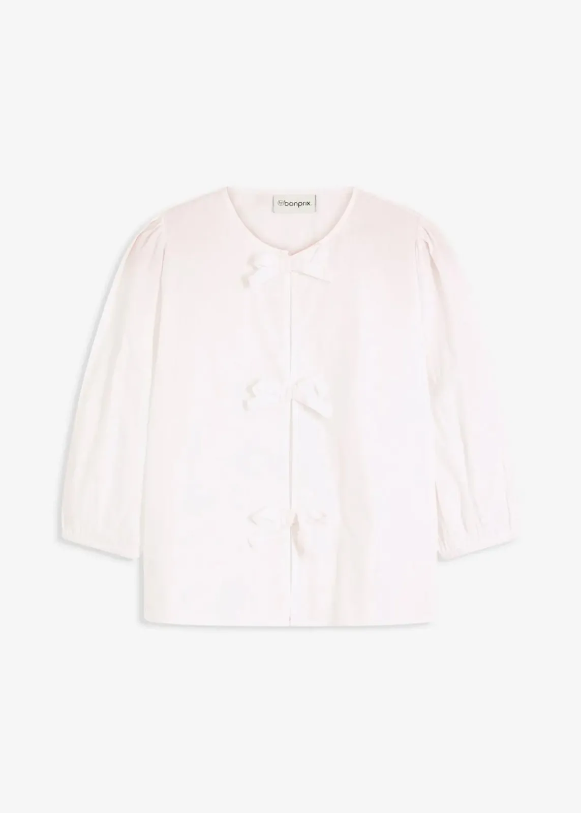 bonprix Blusen & Tuniken^Bluse mit Schleifendetail weiß
