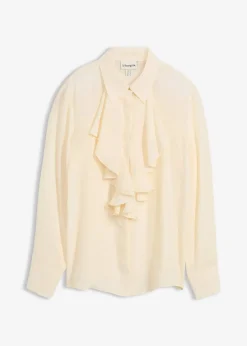 bonprix Bekleidung·Jacken & Mäntel|Premium^Bluse mit Seide naturbeige
