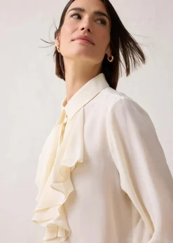 bonprix Bekleidung·Jacken & Mäntel|Premium^Bluse mit Seide naturbeige