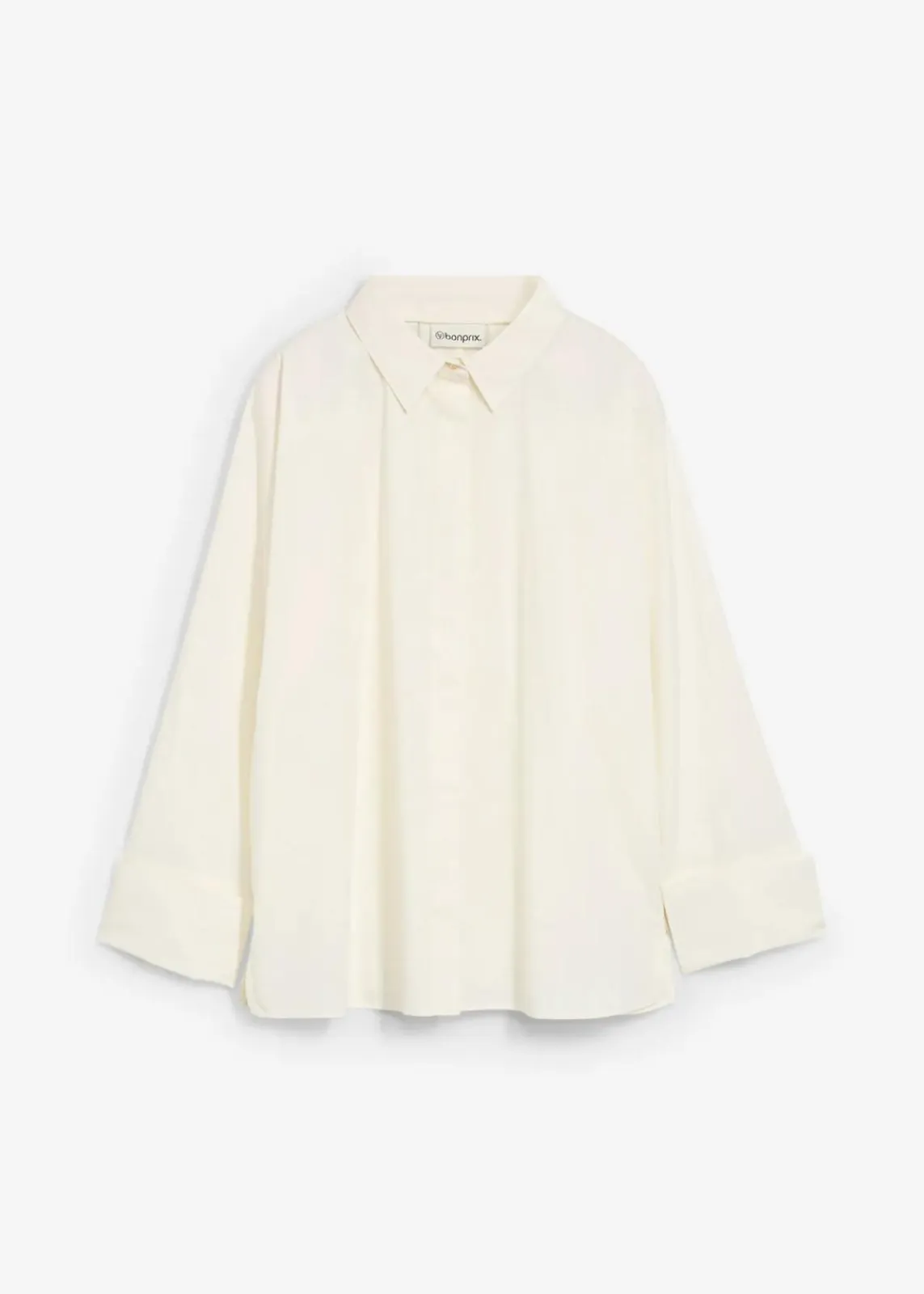 bonprix Bekleidung·Jacken & Mäntel|Blusen & Tuniken^Bluse mit Seidenanteil wollweiß