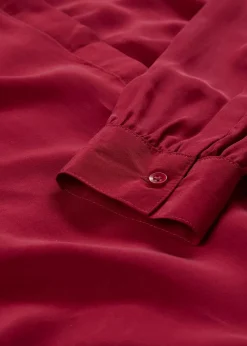 bonprix Blusen & Tuniken|Bekleidung·Jacken & Mäntel^Bluse mit Seidenanteil pflaumenrot