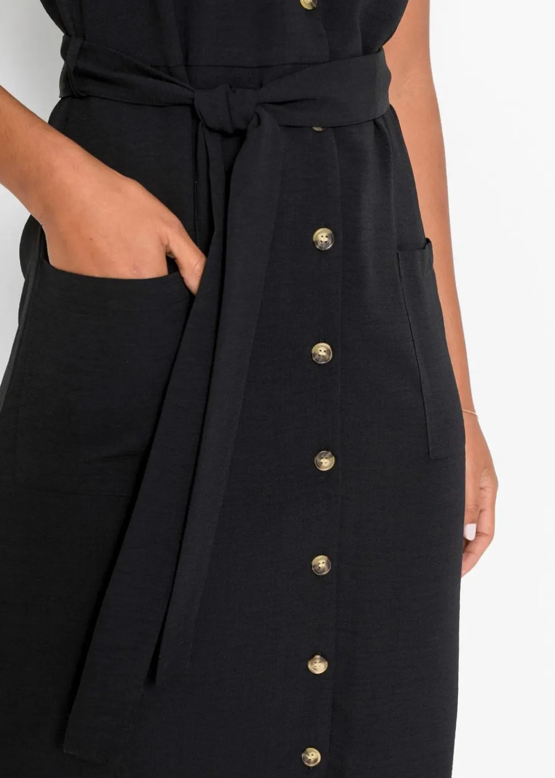 bonprix Kleider|Bekleidung·Pullover & Strickjacken^Blusenkleid schwarz