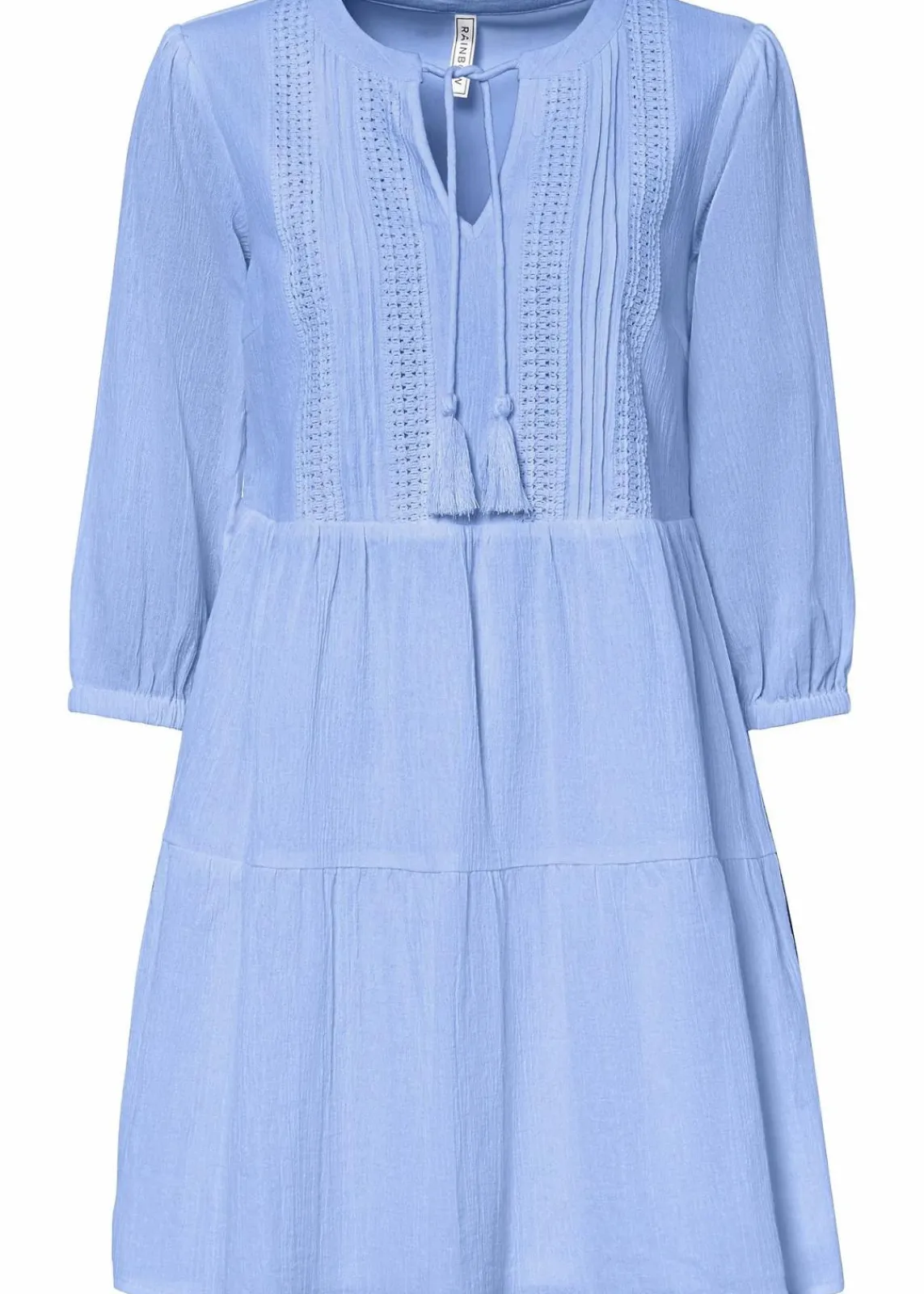 bonprix Kleider|Bekleidung·Pullover & Strickjacken^Blusenkleid aus reiner Baumwolle perlblau