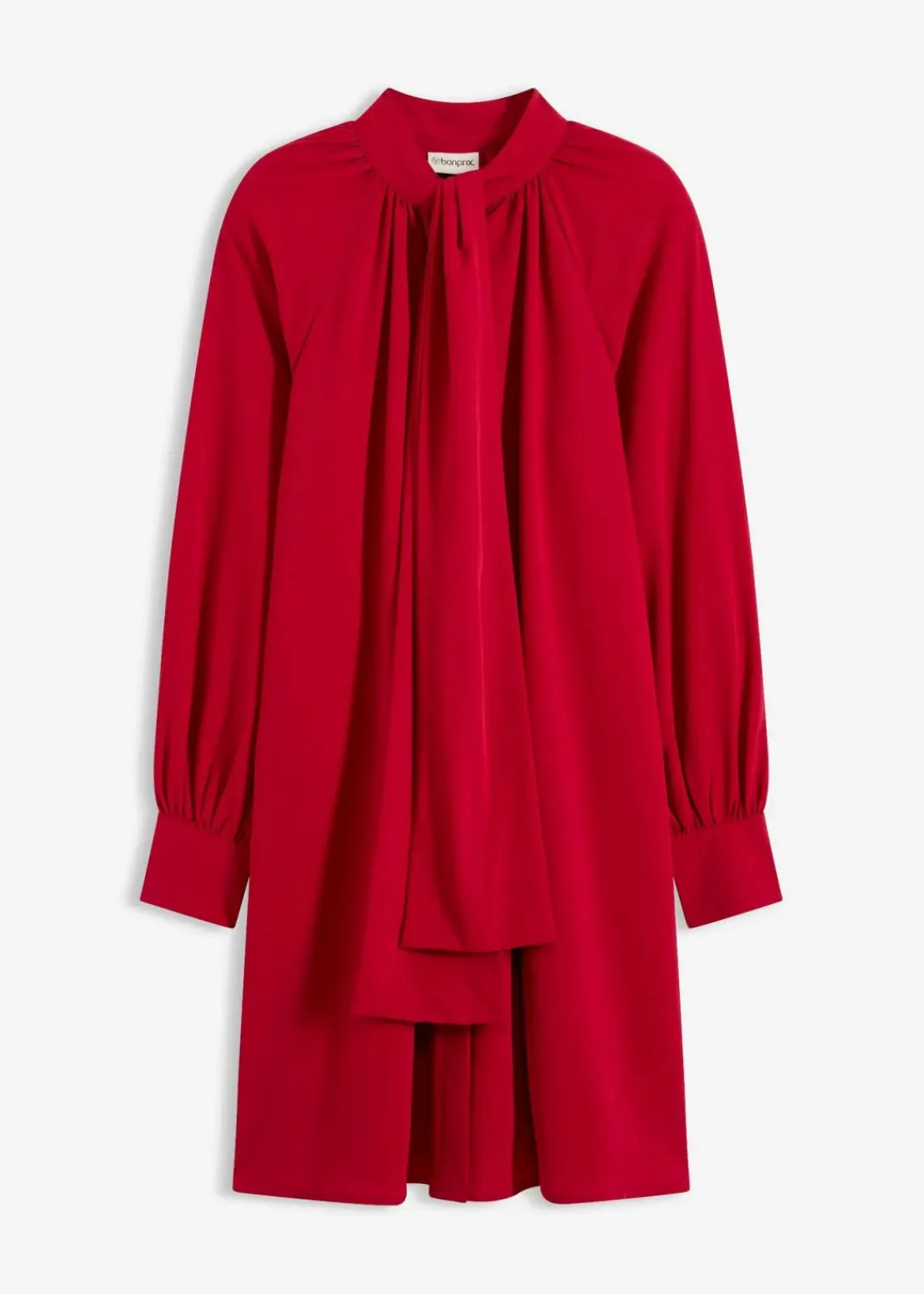 bonprix Kleider|Nachhaltigere Materialien^Blusenkleid mit Schluppenkragen chillirot