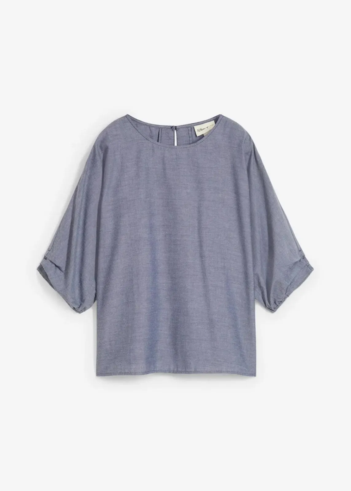 bonprix Blusen & Tuniken|Bekleidung·Jacken & Mäntel^Blusenshirt aus reiner Baumwolle dunkelblau
