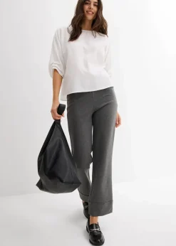 bonprix Bekleidung·Jacken & Mäntel|Blusen & Tuniken^Blusenshirt aus reiner Baumwolle weiß