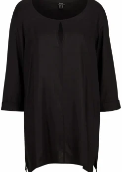 bonprix Bekleidung·Jacken & Mäntel|Nachhaltigere Materialien^Blusenshirt aus reiner Viskose schwarz
