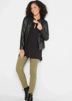 bonprix Bekleidung·Jacken & Mäntel|Nachhaltigere Materialien^Blusenshirt aus reiner Viskose schwarz