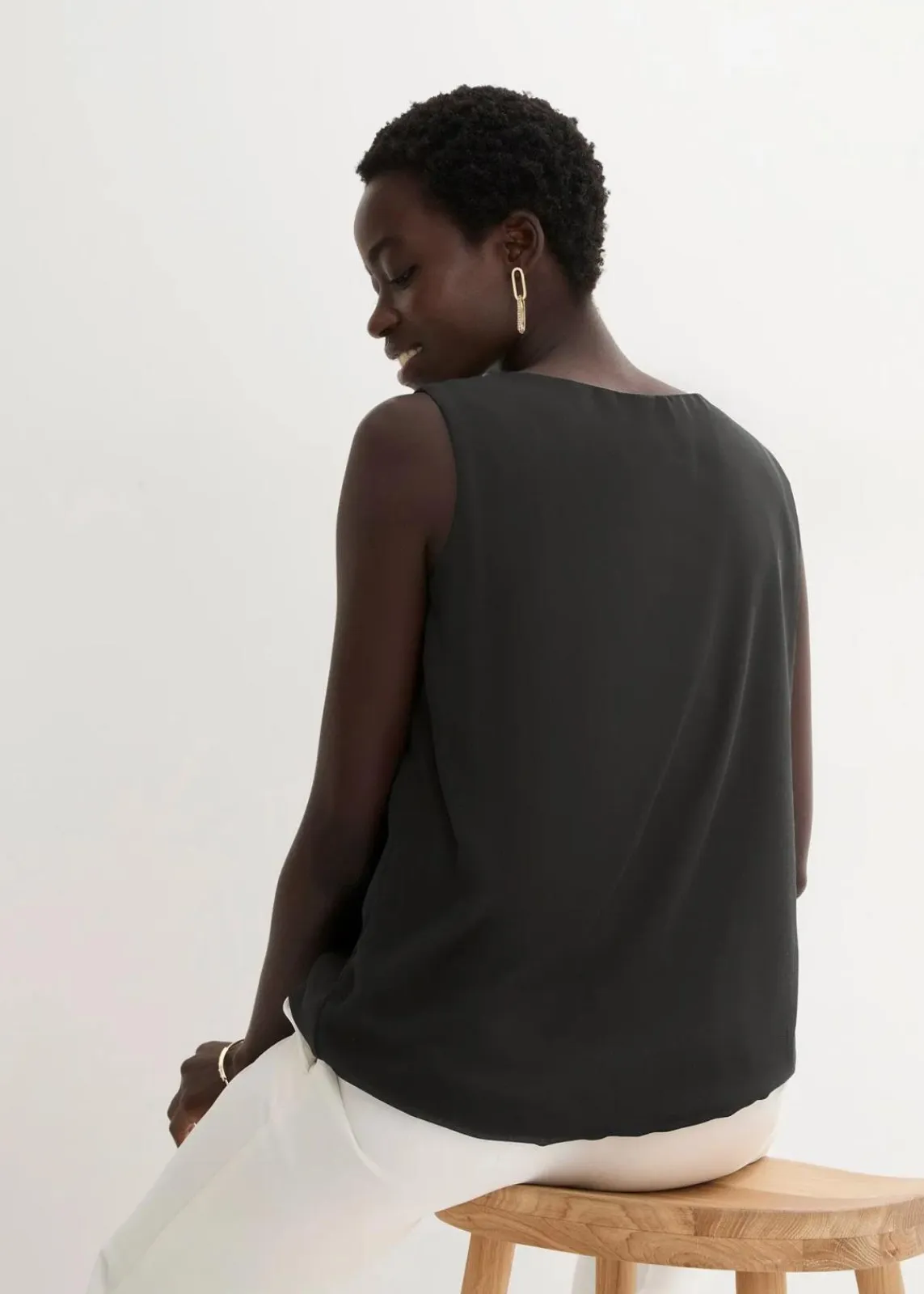 bonprix Nachhaltigere Materialien|Shirts & Tops^Blusentop schwarz
