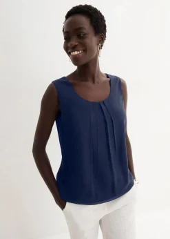 bonprix Bekleidung·Jacken & Mäntel|Blusen & Tuniken^Blusentop dunkelblau