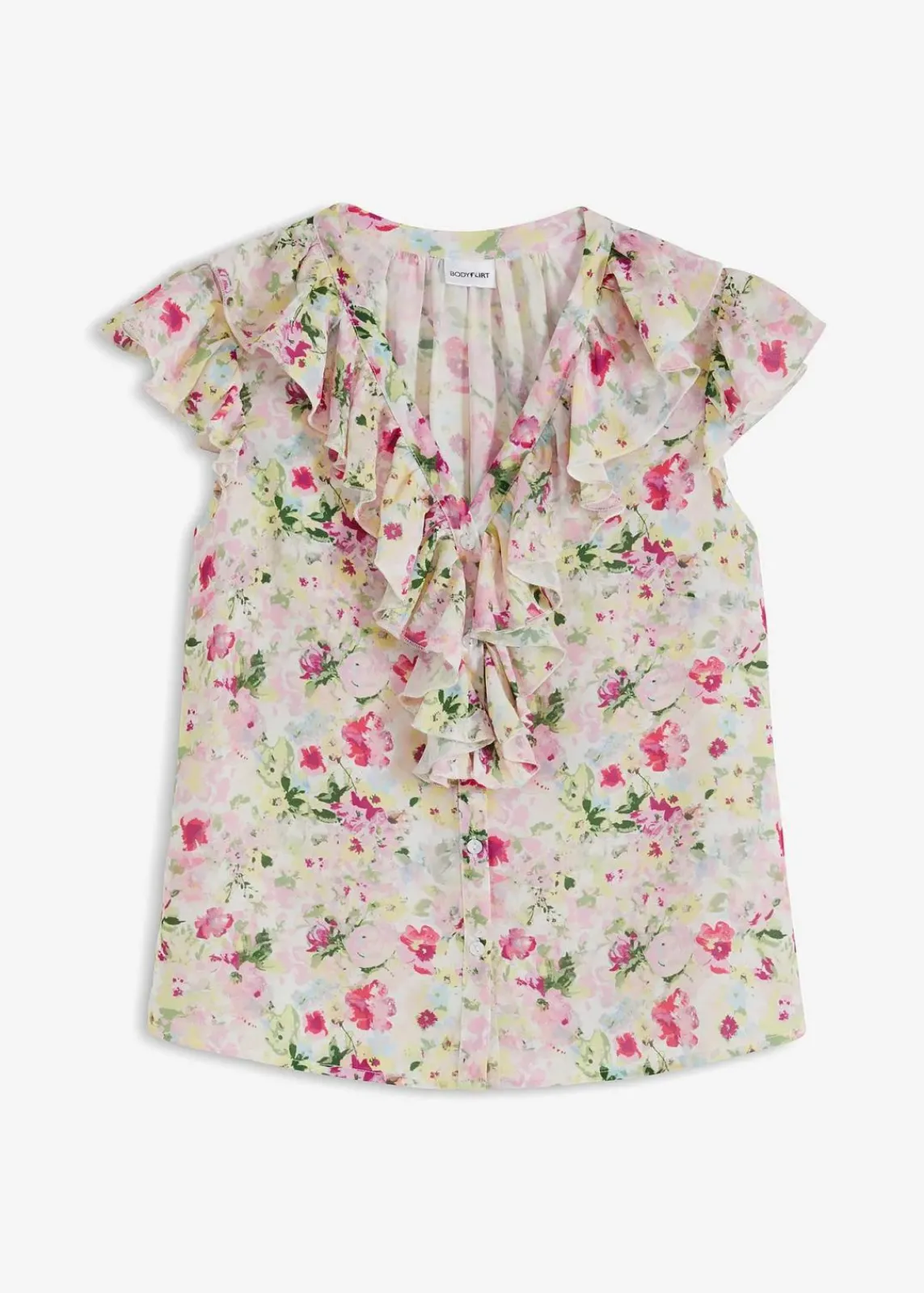 bonprix Bekleidung·Jacken & Mäntel|Blusen & Tuniken^Blusentop violettorchidee geblümt
