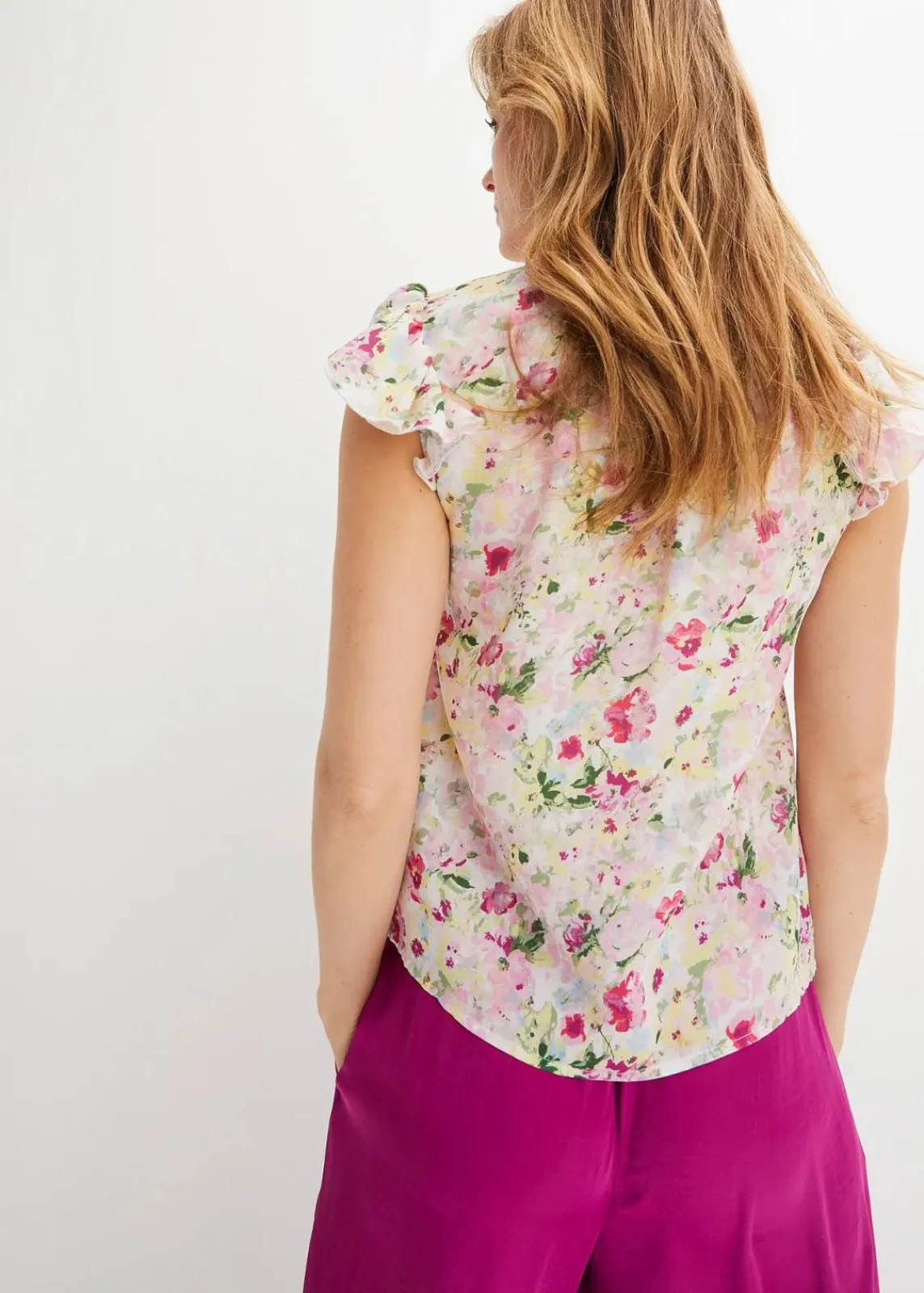 bonprix Bekleidung·Jacken & Mäntel|Blusen & Tuniken^Blusentop violettorchidee geblümt