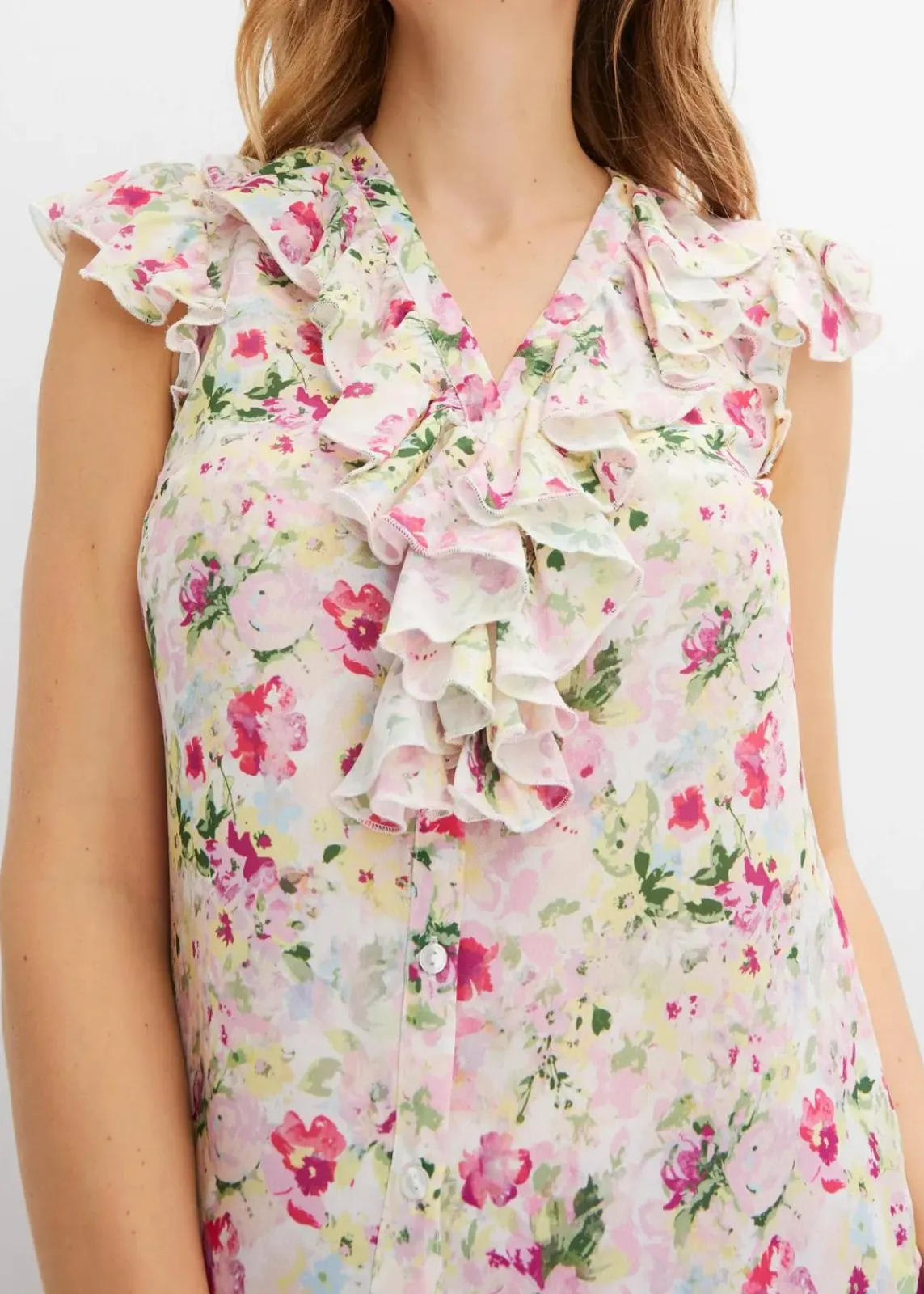 bonprix Bekleidung·Jacken & Mäntel|Blusen & Tuniken^Blusentop violettorchidee geblümt