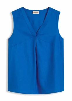 bonprix Shirts & Tops|Blusen & Tuniken^Blusentop aus luftigem Leinen-Mix arktikblau