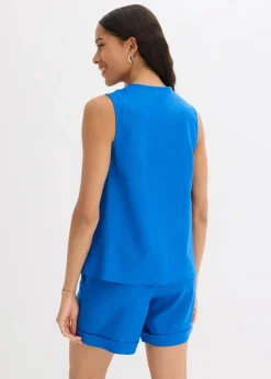 bonprix Shirts & Tops|Blusen & Tuniken^Blusentop aus luftigem Leinen-Mix arktikblau