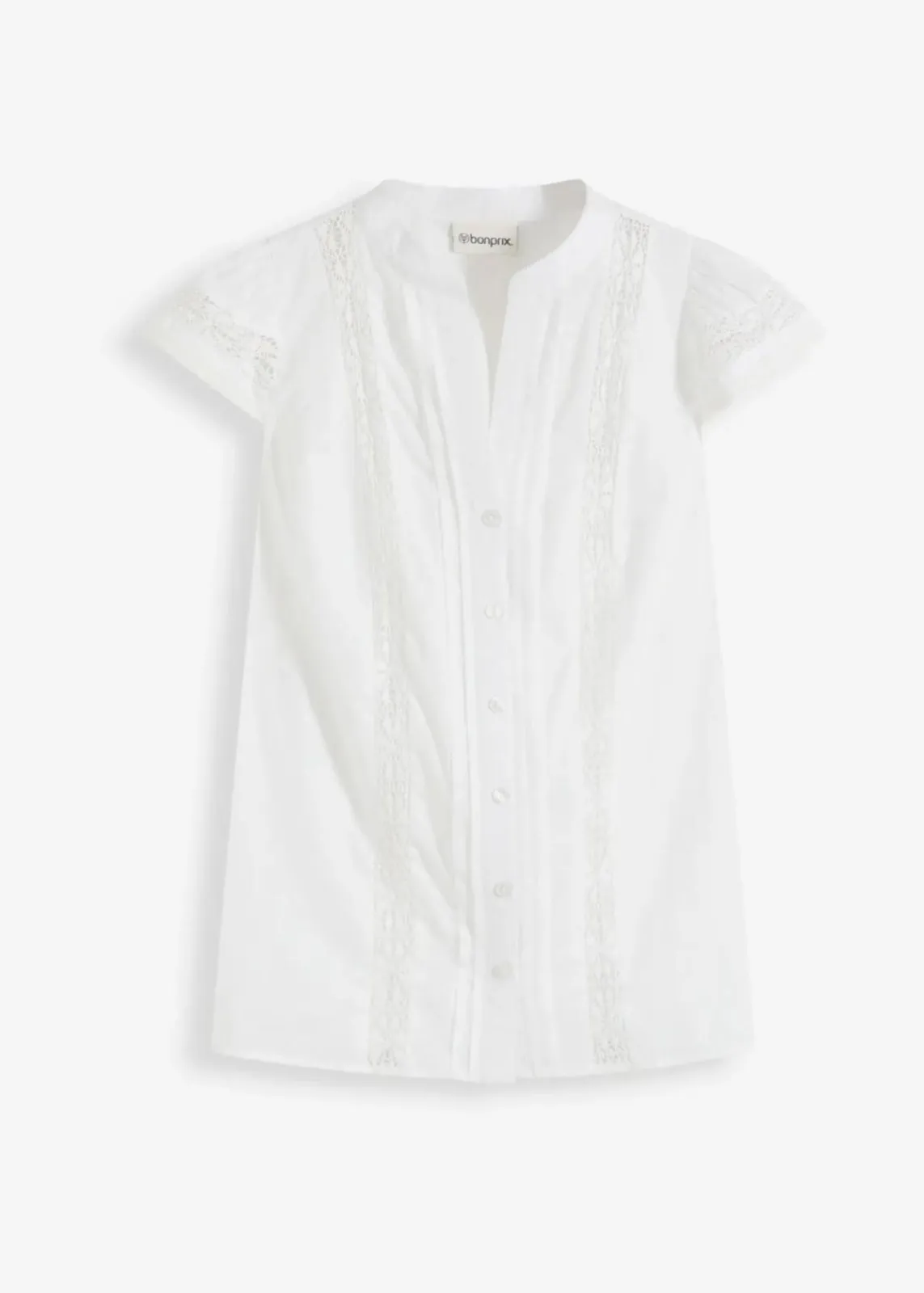 bonprix Blusen & Tuniken|Shirts & Tops^Blusentop aus reiner Baumwolle wollweiß
